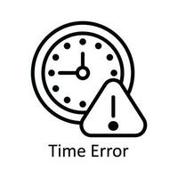 Time Error Vector  outline Icon Design illustration. User interface Symbol on White background EPS 10 File