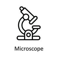 Microscope Vector  outline Icon Design illustration. Medical and Health Symbol on White background EPS 10 File