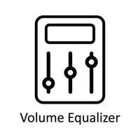 Volume Equalizer Vector  outline Icon Design illustration. User interface Symbol on White background EPS 10 File