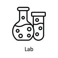 Lab Vector  outline Icon Design illustration. Medical and Health Symbol on White background EPS 10 File