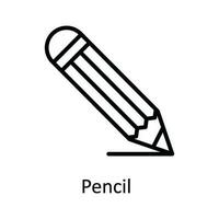 Pencil  Vector  outline Icon Design illustration. User interface Symbol on White background EPS 10 File