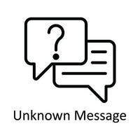 Unknown Message Vector  outline Icon Design illustration. User interface Symbol on White background EPS 10 File