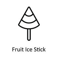 Fruit Ice Stick Vector outline Icon Design illustration. Food and Drinks Symbol on White background EPS 10 File