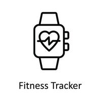 Fitness Tracker Vector  outline Icon Design illustration. Medical and Health Symbol on White background EPS 10 File