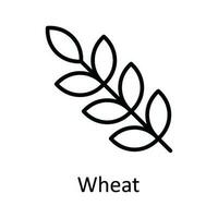Wheat Vector outline Icon Design illustration. Food and Drinks Symbol on White background EPS 10 File