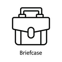 Briefcase Vector  outline Icon Design illustration. User interface Symbol on White background EPS 10 File