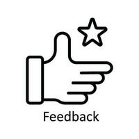 Feedback Vector  outline Icon Design illustration. User interface Symbol on White background EPS 10 File