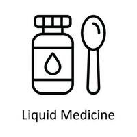 Liquid Medicine Vector  outline Icon Design illustration. Medical and Health Symbol on White background EPS 10 File