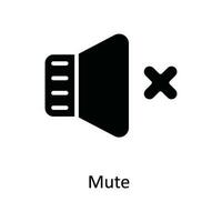 Mute Vector   solid Icon Design illustration. Multimedia Symbol on White background EPS 10 File