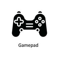 gamepad vector sólido icono diseño ilustración. multimedia símbolo en blanco antecedentes eps 10 archivo