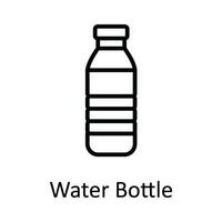 Water Bottle Vector  outline Icon Design illustration. Medical and Health Symbol on White background EPS 10 File