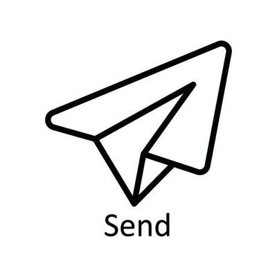 Send Vector outline Icon Design illustration. Education Symbol on White background EPS 10 File