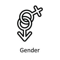 Gender Vector  outline Icon Design illustration. Medical and Health Symbol on White background EPS 10 File