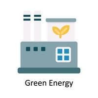 Green Energy Vector Flat Icon Design illustration. Nature and ecology Symbol on White background EPS 10 File