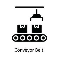 Conveyor Belt  Vector   Solid Icon Design illustration. Shipping and delivery Symbol on White background EPS 10 File