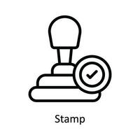 Stamp Vector   outline Icon Design illustration. Shipping and delivery Symbol on White background EPS 10 File