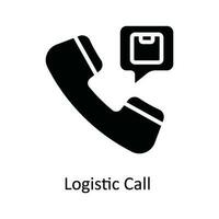 Logistic Call  Vector   Solid Icon Design illustration. Shipping and delivery Symbol on White background EPS 10 File