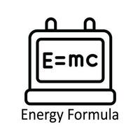 Energy Formula Vector outline Icon Design illustration. Education Symbol on White background EPS 10 File