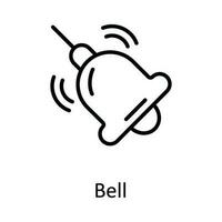 Bell Vector outline Icon Design illustration. Education Symbol on White background EPS 10 File