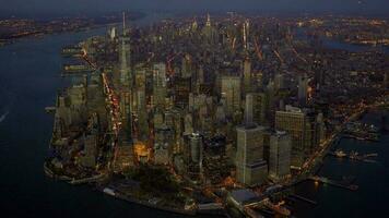 Cinematic aerial shot of real estate residential city buildings blocks video