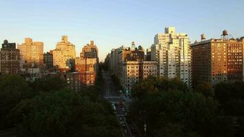 aérien vue de Nouveau york ville Urbain métropole horizon bâtiments video