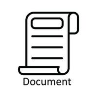 Document Vector outline Icon Design illustration. Education Symbol on White background EPS 10 File