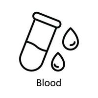 Blood Vector  outline Icon Design illustration. Medical and Health Symbol on White background EPS 10 File