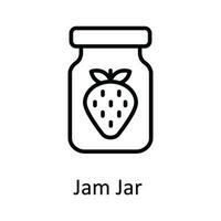 Jam Jar  Vector outline Icon Design illustration. Food and drinks Symbol on White background EPS 10 File