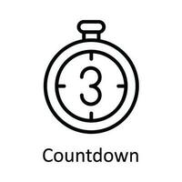 Countdown Vector  outline Icon Design illustration. Online streaming Symbol on White background EPS 10 File