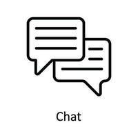 Chat Vector  outline Icon Design illustration. User interface Symbol on White background EPS 10 File