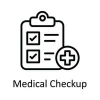 Medical Checkup Vector  outline Icon Design illustration. Medical and Health Symbol on White background EPS 10 File