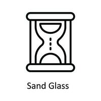 Sand Glass Vector  outline Icon Design illustration. User interface Symbol on White background EPS 10 File