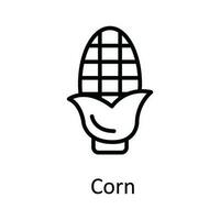 Corn Vector outline Icon Design illustration. Food and drinks Symbol on White background EPS 10 File