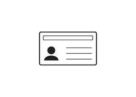 icono de tarjeta de identificación vector