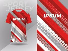 red sports jersey football and soccer, jersey racing, gaming, motocross, cycling, running vector