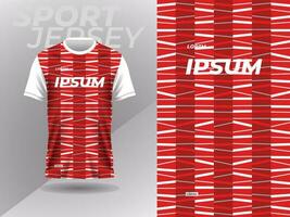 red sports jersey football and soccer, jersey racing, gaming, motocross, cycling, running vector