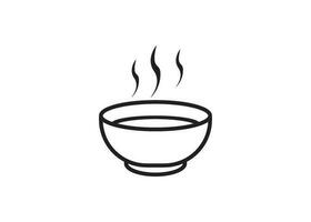 bowl of soup icon design vector