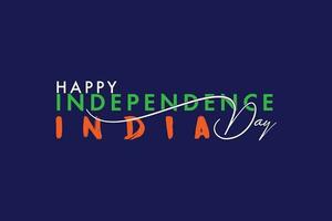 contento independencia día, India, tipografía diseño concepto vector