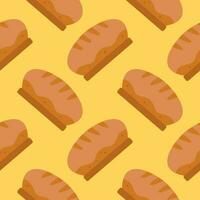 bread seamless pattern vector illustration isolated on color background