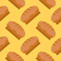 bread seamless pattern vector illustration isolated on color background