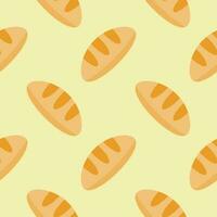 bread seamless pattern flat design vector illustration