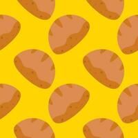 bread seamless pattern vector illustration isolated on color background