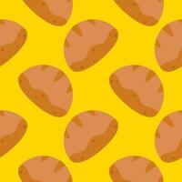 bread seamless pattern vector illustration isolated on color background