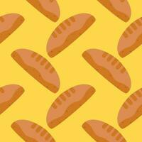 bread seamless pattern vector illustration isolated on color background