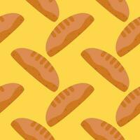 bread seamless pattern vector illustration isolated on color background