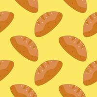 bread seamless pattern vector illustration isolated on color background