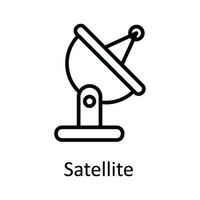 Satellite Vector  outline Icon Design illustration. Online streaming Symbol on White background EPS 10 File