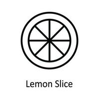 Lemon Slice Vector outline Icon Design illustration. Food and Drinks Symbol on White background EPS 10 File
