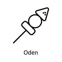 Oden vector contorno icono diseño ilustración. comida y bebidas símbolo en blanco antecedentes eps 10 archivo