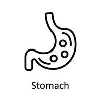 Stomach Vector  outline Icon Design illustration. Medical and Health Symbol on White background EPS 10 File